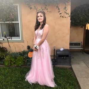 Gorgeous light pink prom dress